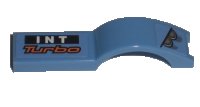 LEGO onderdeel Vehicle, Mudguard 1 x 4 1/2 with Headlights and 'INT Turbo' Pattern Model Right Side (Stickers) - Set 8193 50947pb008R