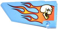 LEGO onderdeel Technic, Panel Fairing #17 Large Smooth, Side A with Skull and Flames Pattern (Sticker) - Set 42022 64392pb006