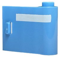 LEGO part Door 1 x 3 x 2 Right - Open Between Top and Bottom Hinge with Horizontal White Stripe Pattern 92263pb004