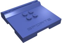 LEGO part Tile, Modified 6 x 6 x 2/3 with 4 Studs and Debossed Sports Logo 45522