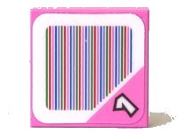 LEGO part Tile 2 x 2 with Super Mario Scanner Code Number 1 Block Pattern (Sticker) - Sets 71368 / 71398 3068pb1404