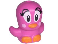 LEGO part Bird, Chick with Open Wings with Large Black and White Eyes, Eyelids, Bright Pink Circles on Cheeks, Orange Beak and Feet Pattern (Sonic the Hedgehog Flicky) 3918pb01
