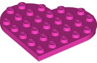 LEGO part Plate, Round 6 x 6 Heart 46342