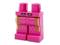 LEGO part Hips and Legs with Silver Diamond Stitching and Lime Zigzag Stripes Pattern 970c00pb1190