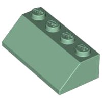 Schuin 45 2 x 4, LEGO onderdeelnummer 3037