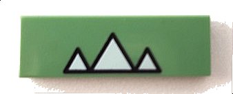 LEGO part Tile 1 x 3 with White Teeth Pattern (63864pb070)
