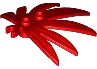 Feuilles Plantes 6 x 5 Feuille Épée avec Clip O Ouvert Épais en rouge, numéro de pièce LEGO 10884