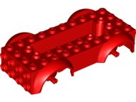 LEGO part Vehículo, Base 5 x 10 x 2 1/2 con Guardabarros y 6 x 2 Centro Rebajado con 3 Agujeros con Soportes de Ruedas (Mismo Color) Adjuntos 11650c01