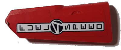 LEGO part Technic, Panel Fairing #22 Very Small Smooth, Side A with 'FUEL SPEED' Pattern (Sticker) - Set 42000 (11947pb033)