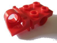 LEGO part Plate, Modified 2 x 2 with Pin Hole on Side and Axle Hole on Bottom 15108