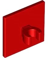 Panneau Routier 2 x 2 Carré avec Clip O Ouvert en rouge, numéro de pièce LEGO 15210