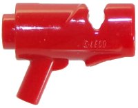 Minifigure, Arme Pistolet, Mini Blaster / Lanceur en rouge, numéro de pièce LEGO 15391