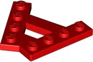 Coin, Plaque Forme A avec 2 Rangées de 4 Tenons en rouge, numéro de pièce LEGO 15706