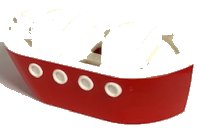 LEGO part Minifigure Costume Ferry Boat / Ship with Molded White Top Pattern 1820pb01