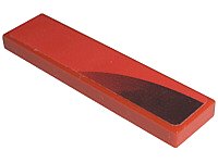 LEGO onderdeel Tile 1 x 4 with Air Intake Pattern Model Right Side (Sticker) - Set 8671 2431pb0008R