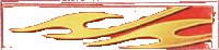 LEGO onderdeel Tile 1 x 4 with Yellow Flames Pattern Model Back Right Side (Sticker) - Set 8667 2431pb0121R