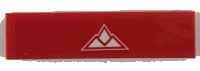 LEGO onderdeel Tile 1 x 4 with White Mountains on Red Background Pattern (Sticker) - Set 60222 2431pb0651