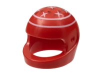 LEGO part Minifigure, Headgear Helmet Motorcycle (Standard) with Ferrari M. Schumacher Pattern 2446pb20