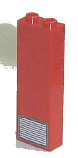 LEGO part Brick 1 x 2 x 5 with Vent Pattern (Sticker) - Set 7892 2454pb027