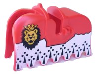 LEGO part Horse Barding, Ruffled Edge with Lion Head (Royal Knights) Pattern 2490pb03