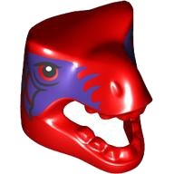 LEGO part Minifigure, Headgear Head Cover, Costume Tyrannosaurus rex / Dragon with Black Eyes and Dark Purple Markings and Scales Pattern 2523pb02