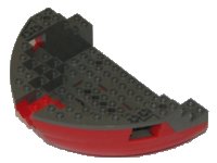 LEGO part Boat, Hull Large Bow 12 x 16 x 5 1/3 with Dark Gray Top (2556 / 2557) 2556c04