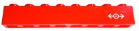 LEGO part Brick 1 x 8 with Light Bluish Gray Train Logo Small Pattern Right (Sticker) - Set 7897 3008pb137R