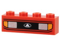 LEGO part Brick 1 x 4 with Car Headlights and Blinkers Pattern 3010px1