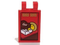 LEGO part Tuile, Modifiée 2 x 3 avec 2 Pinces avec Motif Figurine Minifigurine Masculine (Autocollant) - Set 70617 30350bpb100