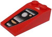 LEGO part Slope 18 4 x 2 with Ferrari Headlight Pattern Model Left Side 30363pb008L