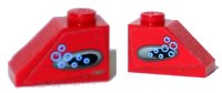 LEGO part Schräge 45° 2 x 1 avec Motif Bouche d'Aération et Bulles des Deux Côtés (Autocollants) - Set 8057 3040pb012