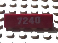 LEGO part Panneau 1 x 4 x 1 avec Motif '7240' Blanc (Autocollant) - Ensemble 7240 30413pb015