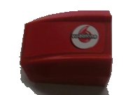 LEGO part Schräge, Courbe 2 x 2 Lèvre avec Motif Logo Vodafone Droite (Autocollant) - Sets 8672 / 8673 30602pb042R