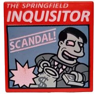 LEGO part Carreau 2 x 2 avec Motif 'THE SPRINGFIELD INQUISITOR' 3068pb0922