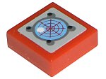 LEGO part Tile 1 x 1 with Light Blue Radar Pattern (Sticker) - Set 8060 (3070pb050)