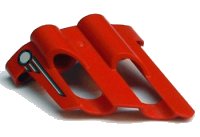 LEGO part Technic, Panel Fairing # 1 Large Short, Large Holes, Side A with Gray Circle and Lines Pattern (Sticker) - Set 8520 32190pb06