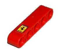 LEGO part Technic, Liftarm Thick 1 x 5 with Ferrari Logo Pattern (Sticker) - Set 8653 32316pb008