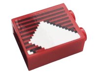 LEGO part Brick 1 x 2 x 2 with Inside Stud Holder with Gray Stripes and White Stripe Pattern (Sticker) - Set 10272 3245cpb164