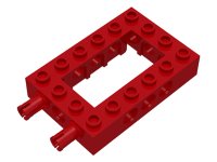 LEGO part Technic, Stein 4 x 6 centro abierto con 2 clavijas de fricción rotativas fijas en el extremo 32531c01