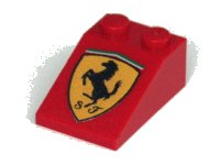 LEGO part Schräge 33 3 x 2 con Patrón Logotipo Ferrari 3298pb015