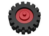 LEGO part Centre de Roue Petit avec Essieux Bridés (Roue Poulie) avec Pneu Noir 15mm D. x 6mm Décalage Crampons Petit (3464 / 3641) 3464c02
