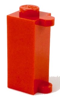 LEGO part Stein, modifiziert 1 x 1 x 2 mit Verschlusshalter 3581