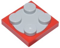 LEGO part Turntable 2 x 2 Plate with Light Bluish Gray Top (3680 / 3679) 3680c02