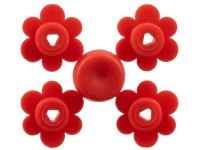 Plant Flower Small, 4 on Sprue in rosso, numero pezzo LEGO 3742sprue