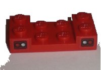 LEGO part Vehicle, Mudguard 2 x 4 with Arch Studded and Taillights Pattern (Stickers) - Set 8195 3788pb01