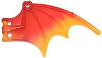 LEGO onderdeel Dragon Wing 8 1/4 x 5 with Marbled Bright Light Orange Trailing Edge Pattern 38547pb03