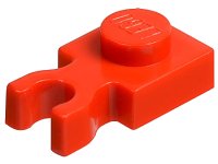 LEGO part Plate, Modified 1 x 1 with U Clip Thick (Vertical Grip) 4085c