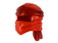LEGO part Minifigure, Headgear Ninjago Wrap Type 4 with Molded Dark Red Headband  Pattern 40925pb05