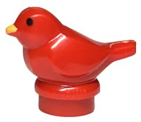 LEGO part Bird, Small with Black Eyes and Bright Light Orange Beak Pattern 41835pb01