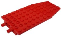 LEGO onderdeel Wedge, Plate 6 x 12 x 1 Cut Corners with 2 Fixed Rotatable Pins 42607c01